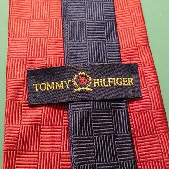 Tommy Hilfiger Red, Blue and Yellow Silk Ties - Picture 5 of 9